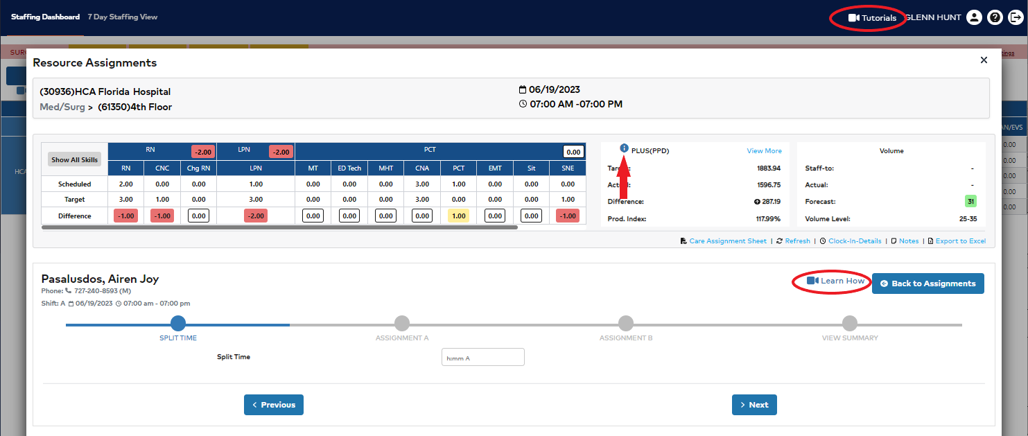 Invotech Assignment Screen Staffing Dashboard - Inline Training